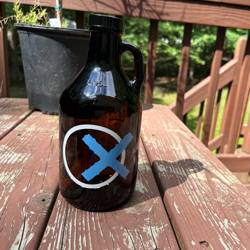 Old OX Brewery Ashburn,VA|Rushing the Growler 32 OZ Glass Beer Bottle with lid
